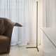 1.1/1.4/1.6M LED Corner Floor Lamp Warm White Black Housing No Flickering