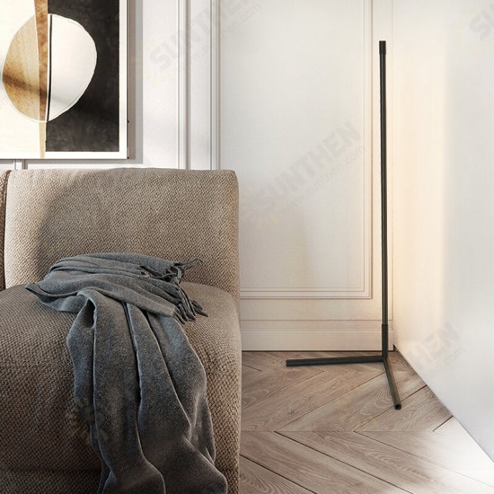 1.1/1.4/1.6M LED Corner Floor Lamp Warm White Black Housing No Flickering