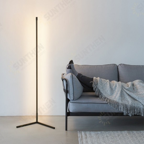 1.1/1.4/1.6M LED Corner Floor Lamp Warm White Black Housing No Flickering