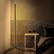 1.1/1.4/1.6M LED Corner Floor Lamp Warm White Black Housing No Flickering