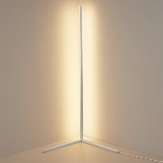 1.1/1.4/1.6M LED Dimmable Corner Floor Lamp with Remote Multicolor White Housing