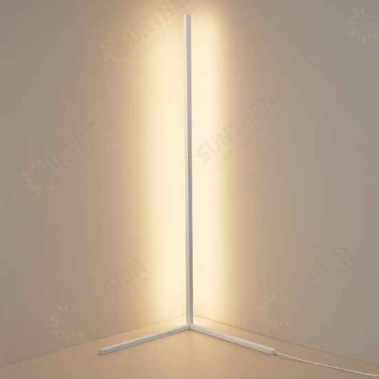 1.1/1.4/1.6M LED Dimmable Corner Floor Lamp with Remote Multicolor White Housing