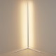 1.1/1.4/1.6M LED Dimmable Corner Floor Lamp with Remote Multicolor White Housing