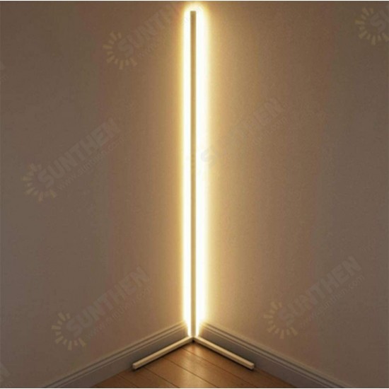 1.1/1.4/1.6M LED Dimmable Corner Floor Lamp with Remote Multicolor White Housing