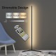 1.1/1.4/1.6M LED Dimmable Corner Floor Lamp with Remote Multicolor White Housing