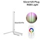 52CM LED RGB Color Changing Corner Floor Lamp with Remote Multicolor 52CM LED RGB Color Changing Corner Floor Lamp with Remote Multicolor