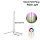 52CM LED RGB Color Changing Corner Floor Lamp with Remote Multicolor