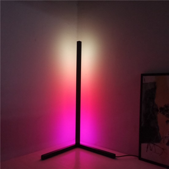 52CM LED RGB Color Changing Corner Floor Lamp with Remote Study Eye Protection Bedside Lamp Vertical Desk Light Background Corner Light