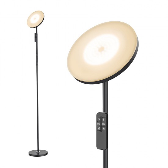 BW-FLT2 24W Floor Standing Lamp with 2700-6500K Color Temperature 5 Brightness Levels RF Remote Control and 20000h LED Lifespan