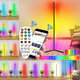 Corner Floor Lamp RGB Color Changing Corner Lamp Dimmable LED bluetooth Ambient Light