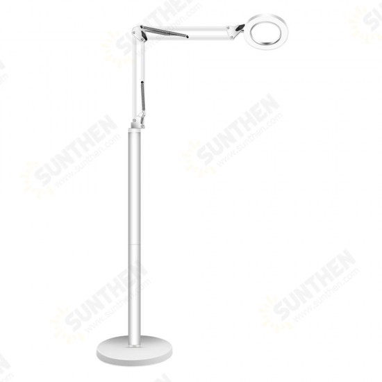 LED Lamp Magnifying Glass Cold Dimmable Floor Light Adjustable Height For Makeup Salon