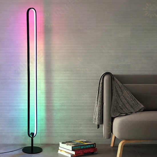 Modern Corner Floor Lamp Indoor Living Room Bedroom Dimming RGB Light Live Fill Lights