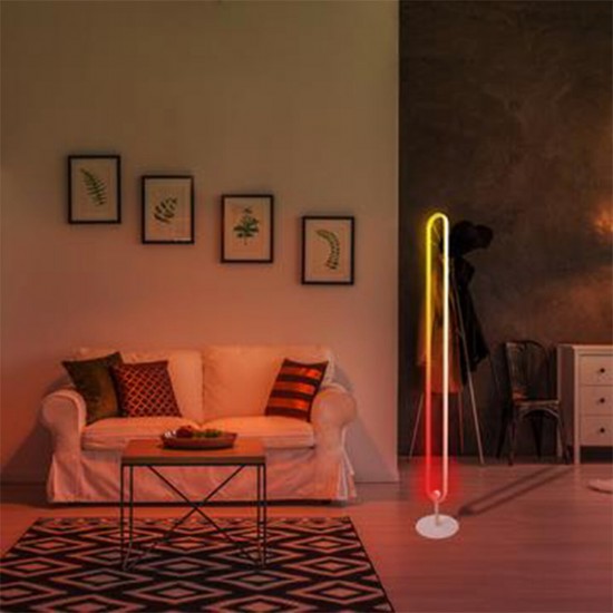 Modern Corner Floor Lamp Indoor Living Room Bedroom Dimming RGB Light Live Fill Lights