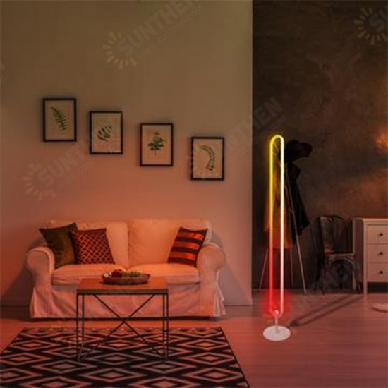 Modern Corner Floor Lamp Indoor Living Room Bedroom Dimming RGB Light Live Fill Lights