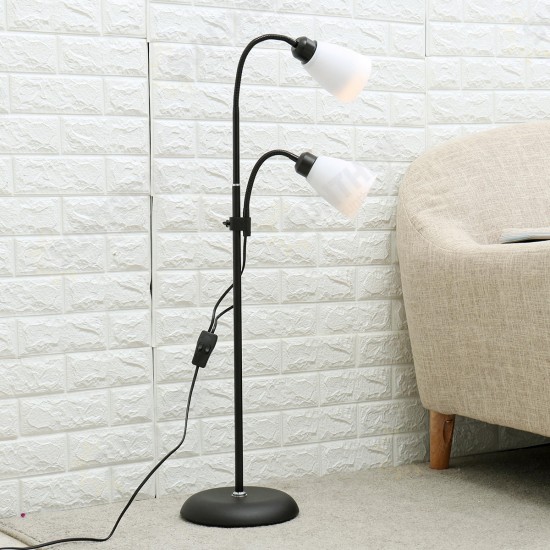 Modern Floor Standing Lamp Double Head Reading Table Light Adjustable Lampshade Home AC220V