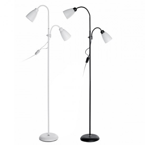 Modern Floor Standing Lamp Double Head Reading Table Light Adjustable Lampshade Home AC220V