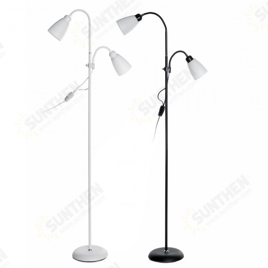 Modern Floor Standing Lamp Double Head Reading Table Light Adjustable Lampshade Home AC220V