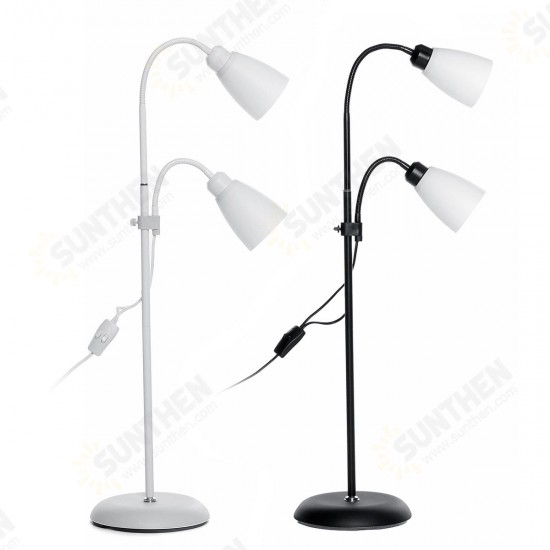 Modern Floor Standing Lamp Double Head Reading Table Light Adjustable Lampshade Home AC220V