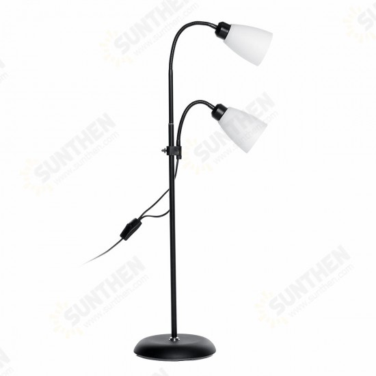 Modern Floor Standing Lamp Double Head Reading Table Light Adjustable Lampshade Home AC220V