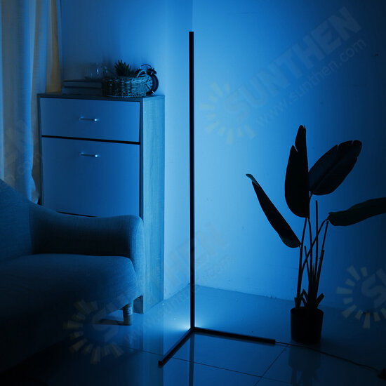 RGB Colour Changing LED Corner Floor Lamp Minimalist Mood Light Modern Home