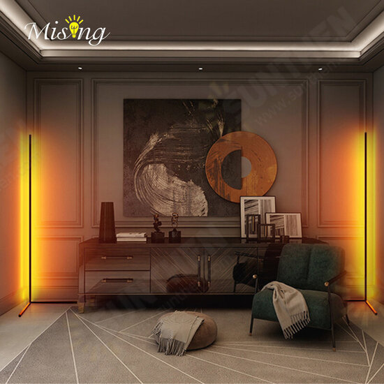 RGB Colour Changing LED Corner Floor Lamp Minimalist Mood Light Modern Home