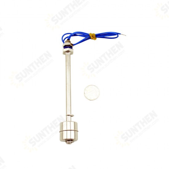 220v 50W 150mm 9.5mm/0.27inch Stainless Steel Float Switch SFS15010 Liquid Water Level Sensor Horizontal