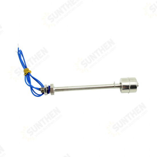 220v 50W 150mm 9.5mm/0.27inch Stainless Steel Float Switch SFS15010 Liquid Water Level Sensor Horizontal