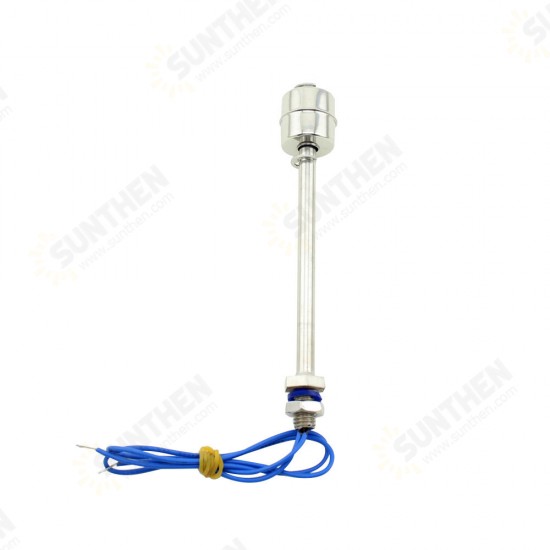 220v 50W 150mm 9.5mm/0.27inch Stainless Steel Float Switch SFS15010 Liquid Water Level Sensor Horizontal