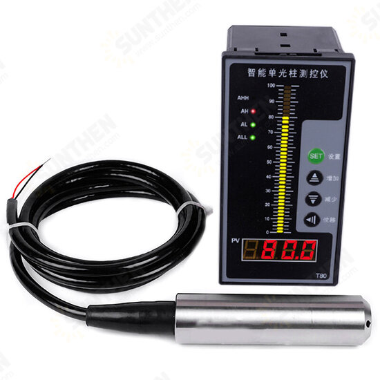 4-20MA Level Sensor Liquid Sensor Water Level Display Instrument/Beam Digital Control Instrument Level Transmitter for Water/Liquid/Oil Level