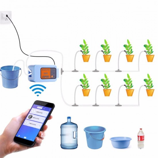 Automatic Watering Device Phone Control Irrigation System Irrigation Computer Irrigation Timer with 10m Cable