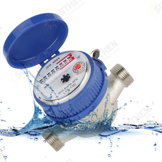 LXSG-13D B-class 15 mm 1/2 inch Flow Meter Single-flow Watermeter Dry Water Counter