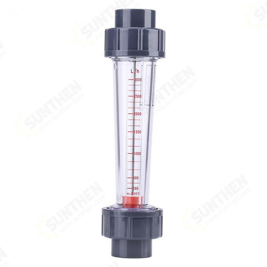 LZS-25 300-3000L/H Flow Meter Plastic Tube Type Water Rotameter Liquid Flowmeter Measuring Tools