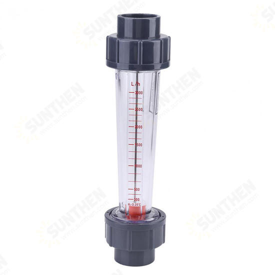 LZS-25 300-3000L/H Flow Meter Plastic Tube Type Water Rotameter Liquid Flowmeter Measuring Tools