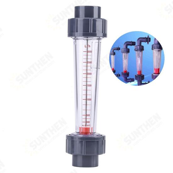 LZS-25 300-3000L/H Flow Meter Plastic Tube Type Water Rotameter Liquid Flowmeter Measuring Tools