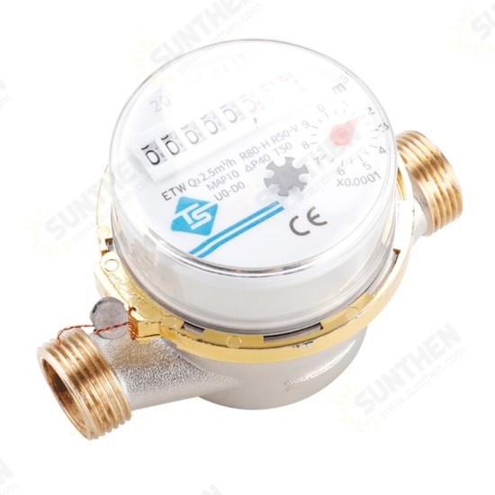 Smart Water Meter Household Mechanical Rotary Wing Cold Water Meter Pointer Digital Display Combination Water Meter