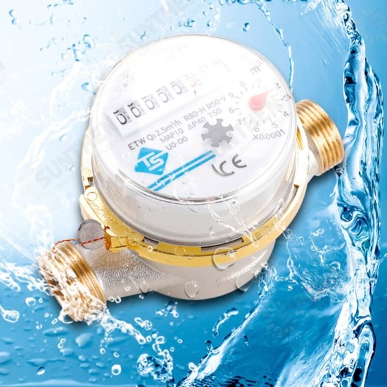 Smart Water Meter Household Mechanical Rotary Wing Cold Water Meter Pointer Digital Display Combination Water Meter