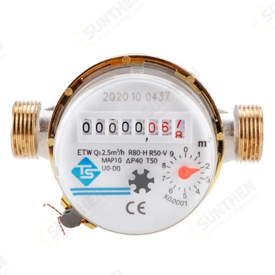 Smart Water Meter Household Mechanical Rotary Wing Cold Water Meter Pointer Digital Display Combination Water Meter