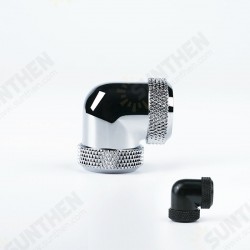 14MM Hard Tube 90 Degree Double-Head Quick Screw Brass Metal Tube For Computer PC Water Cooling
