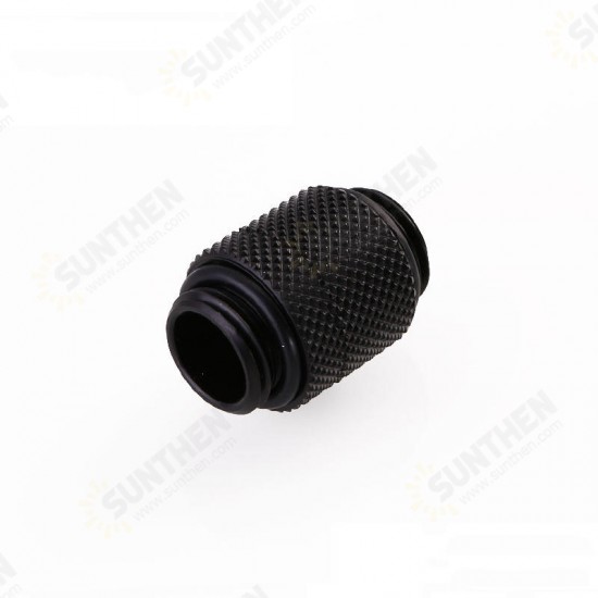 B-DTSO-S G1/4 Thread Male to Male Water Cooling Fittings Tube Extender Fittings Connector Black