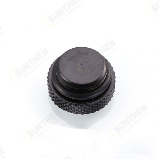 B-PD5-1 G1/4 Thread Water Stop Plug Cap Fittings Brass Black for Water Cooling