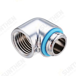 G1/4 Thread Male to Female 90 Degree Fittings Joints PC Water Cooling Connector G1/4 Thread Male to Female 90 Degree Fittings Joints PC Water Cooling Connector