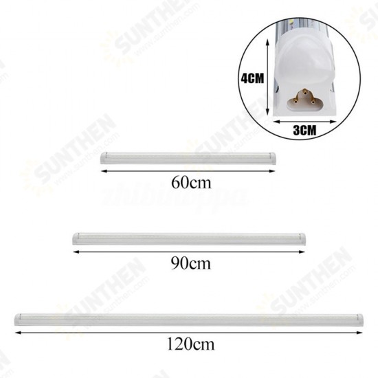 5PCS AC85-265V 60cm/90cm/120cm T8 V-Shape 2835 LED Tube Fluorescent Light for Supermarket Parking Workshop