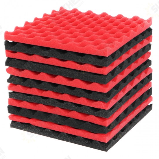 12Pcs Acoustic Soundproofing Studio Foam Tiles Sound-Proof Foam Tile Acoustic Studio Wedge Board Set