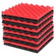 12Pcs Acoustic Soundproofing Studio Foam Tiles Sound-Proof Foam Tile Acoustic Studio Wedge Board Set