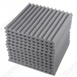 12Pcs Wedge Acoustic Foam Panels 25mm Sound Proofing Foam Room Studio Tile Treatments 12Pcs Wedge Acoustic Foam Panels 25mm Sound Proofing Foam Room Studio Tile Treatments