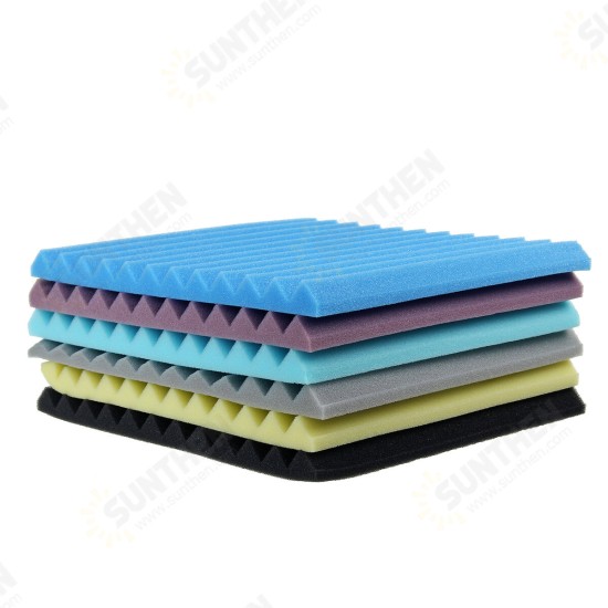 12Pcs Wedge Acoustic Foam Panels 25mm Sound Proofing Foam Room Studio Tile Treatments