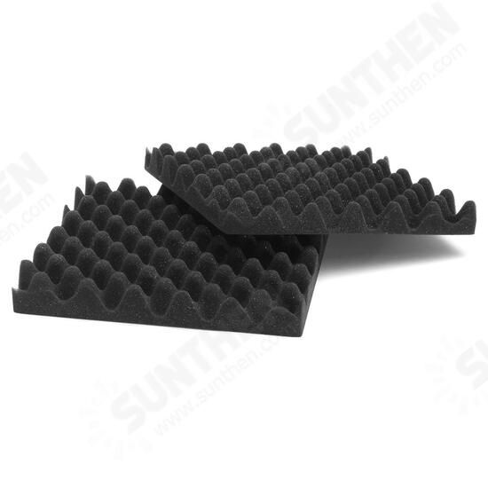 24Pcs Acoustic Sound Treatment Convoluted Egg Profile Foam Panels Soundproofing Foam