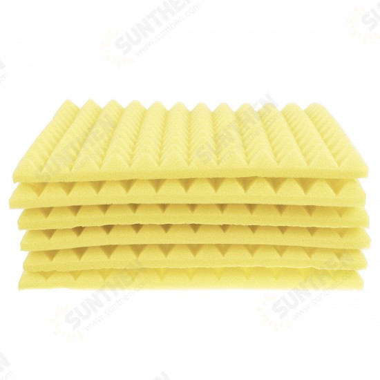 6 Pack Acoustic Panels Studio Soundproofing Foam Sponge Studio Wall Wedge Tiles 30x30x2.5cm