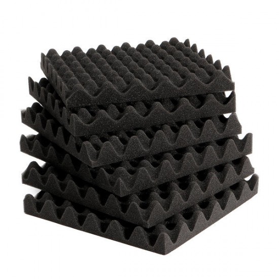 6Pcs 30x30x4cm Soundproofing Triangle Sound-Absorbing Noise Foam Tiles
