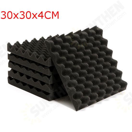 6Pcs 30x30x4cm Soundproofing Triangle Sound-Absorbing Noise Foam Tiles